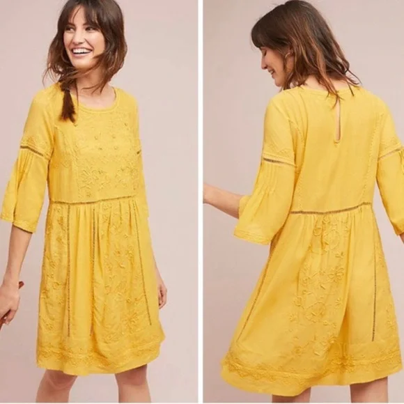 akemi kin embroidered dress Anthropologie Josephine Embroidered Dress by Akemi + Kin Women's Smal – Bad  Dogs Sales main image 0